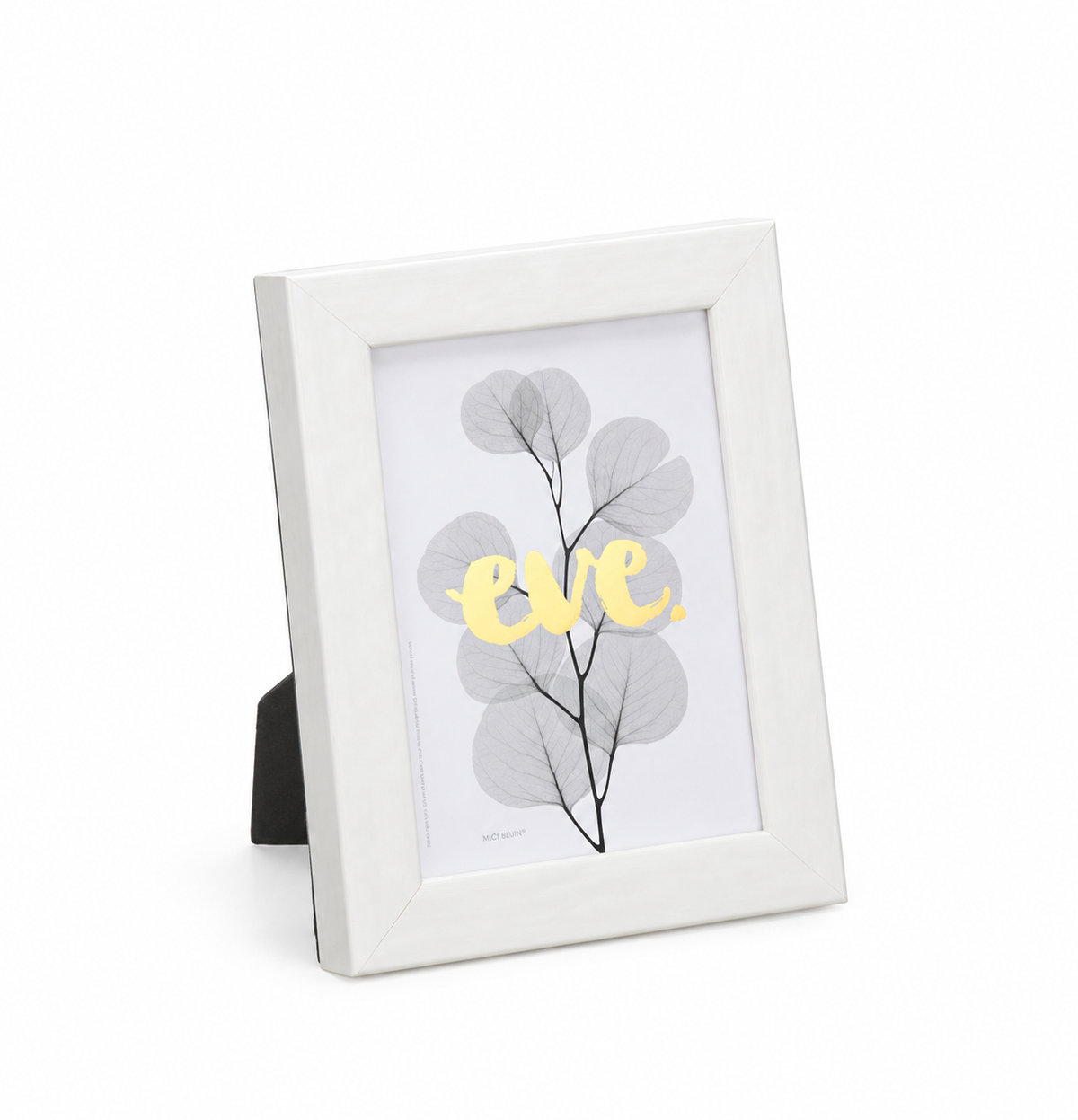 Gelati White by Eve photo frame in white high-gloss resin with softly rounded raised edges